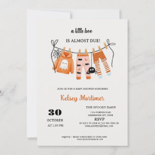 Convite Linha de Roupas um Chuvinha de Halloween Baby Show