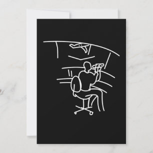 Convite Linha de Trabalho de Carreira de Controlador de Tr