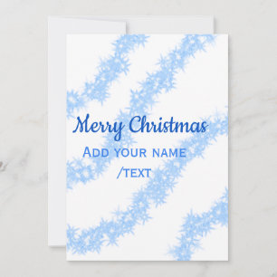 Convite Linhas brilhantes de natal alegre azul adiciona no