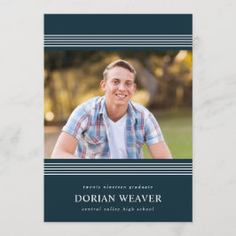 Convite Linhas Clássicas | Escuro | Festa de formatura de