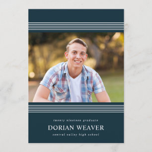 Convite Linhas clássicas  Escuro  Festa de formatura de f