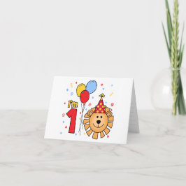 Convite Lion Face First Birthday Fill-in Invitation