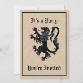 Convite Lion Rampant Sable
