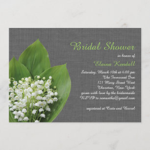 Convite Lírio da serapilheira das cinzas do chá de panela