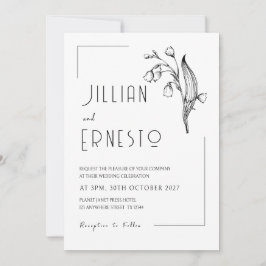 Convite Lírio do Vale || Frente e Verso Brancos
