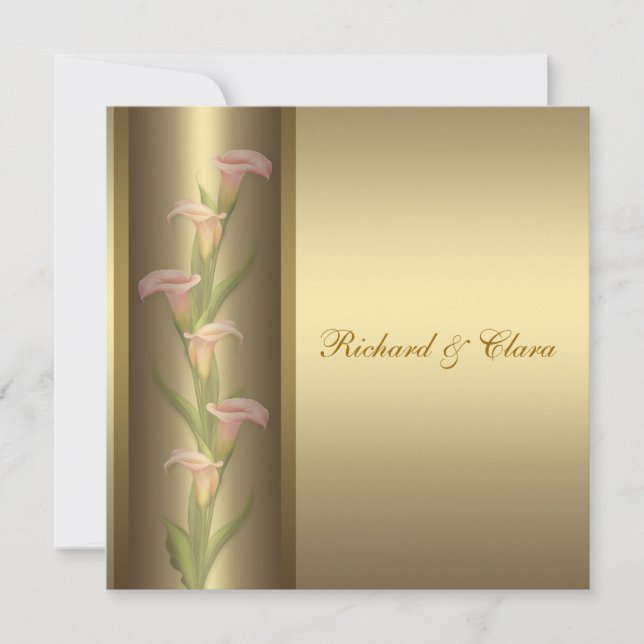 Convite Lírio Dourado da 50ª Aniversário Dourado (Frente)