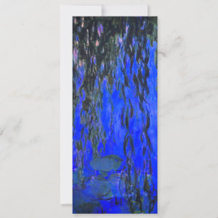 Convite Lírios de água monet e ramificações de salgueiro