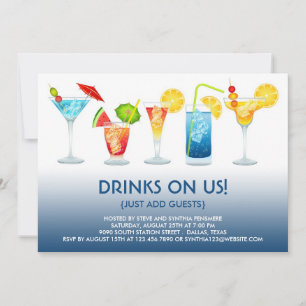Convite liso do cocktail