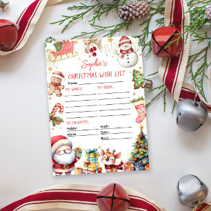 Convite Lista de Desejos de Natal do Papai Noel
