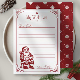 Convite Lista de Desejos do Papai Noel de Natal