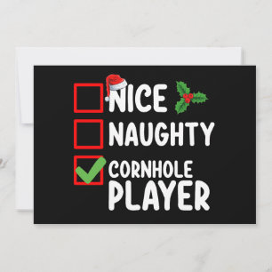 Convite Lista de Natal do jogador da Cornhole