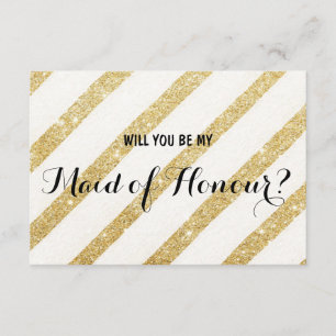 Convite Listra moderna do ouro você será minha empregada