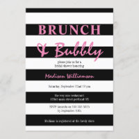 Listra preta e branca com Brunch cor-de-rosa e Bub