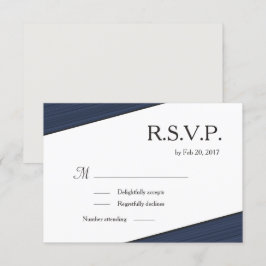Convite Listras azul marinho branco cinza minimalista rsvp
