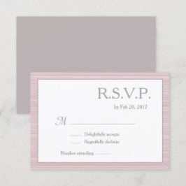Convite Listras brancas rosa bege minimalistas rsvp