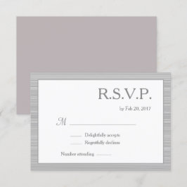 Convite Listras cinza branco minimalista rosa bege RSVP
