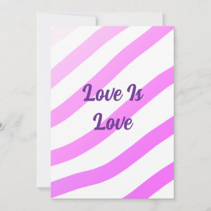 Convite Listras cor-de-rosa, amor pastel é orgulho de amor