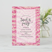 Listras de Zebra com Glitter Rosa Menina          