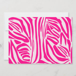 Convite Listras de zebra rosa