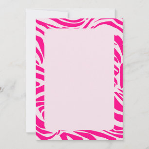 Convite Listras de zebra rosa