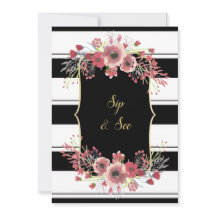 Listras Elegantes Floral Aquarela Sip & See