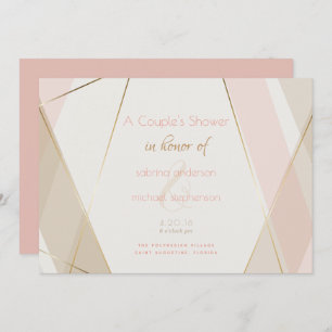 Convite Listras Geométricas Modernas Contemporâneas Lamina