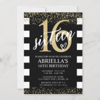 Listras Pretas e Brancas com Dourado