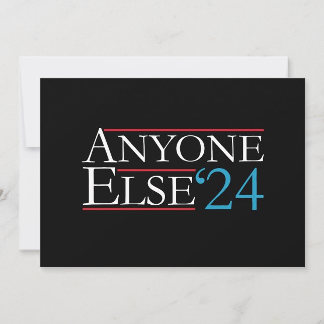 Convite Literalmente Qualquer Outra Eleição Do Presidente  (Frente)