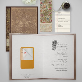 Convite Literário de Casamento com Livro da Biblio