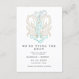 Convite litoral elegante Foto Salvar a Data