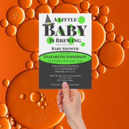 Convite Little Baby is Brewing Halloween Baby Shower