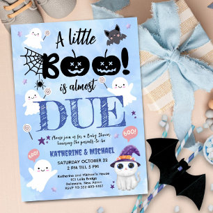 Convite Little Boo está quase para NASCER Chuvada de Bebê 