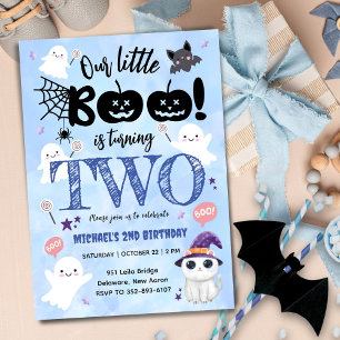 Convite Little Boo está virando dois Aniversário do Dia