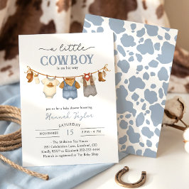 Convite Little Cowboy Western Baby Shower