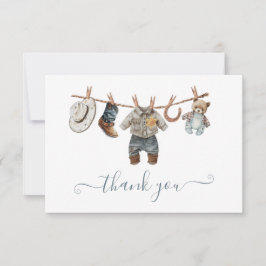 Convite Little Cowboy Western Watercolor