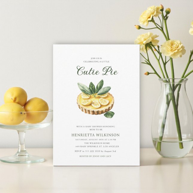 Convite little cuite pie minimal baby shower  (Criador carregado)