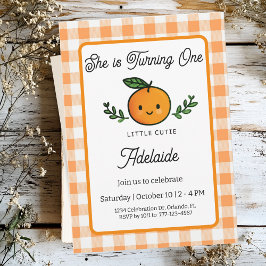 Convite Little Cutie 1st Birthday Card Invitation