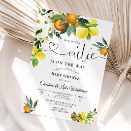 Convite Little Cutie Citrus Baby Shower Invitation