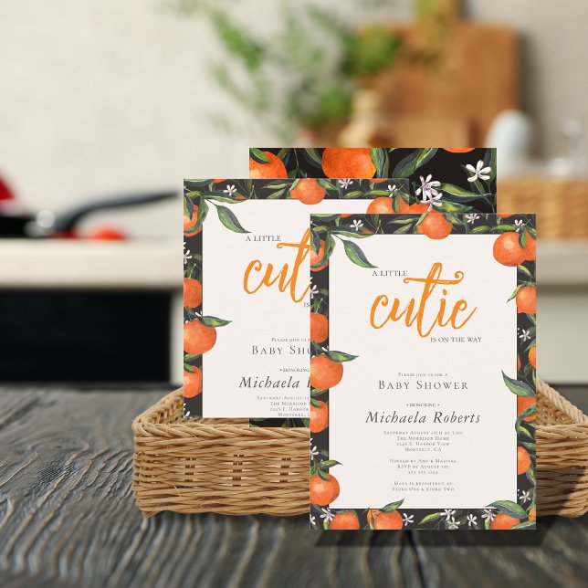 Convite Little Cutie está no caminho Chá de fraldas (Criador carregado)