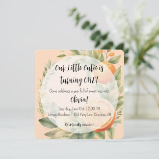 Convite Little Cutie First Birthday Invitation 