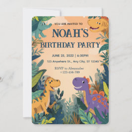 Convite Little Dino Party Invitation