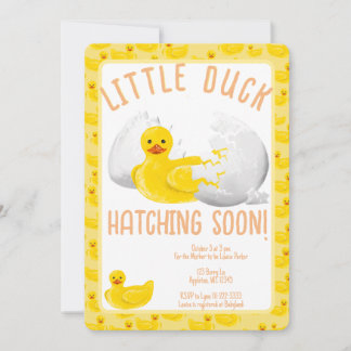 Convite Little Duck Hatching Soon Baby Shower Invitation