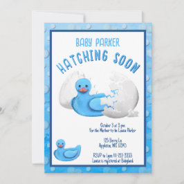 Convite Little Duck Hatching Soon Baby Shower Invitation
