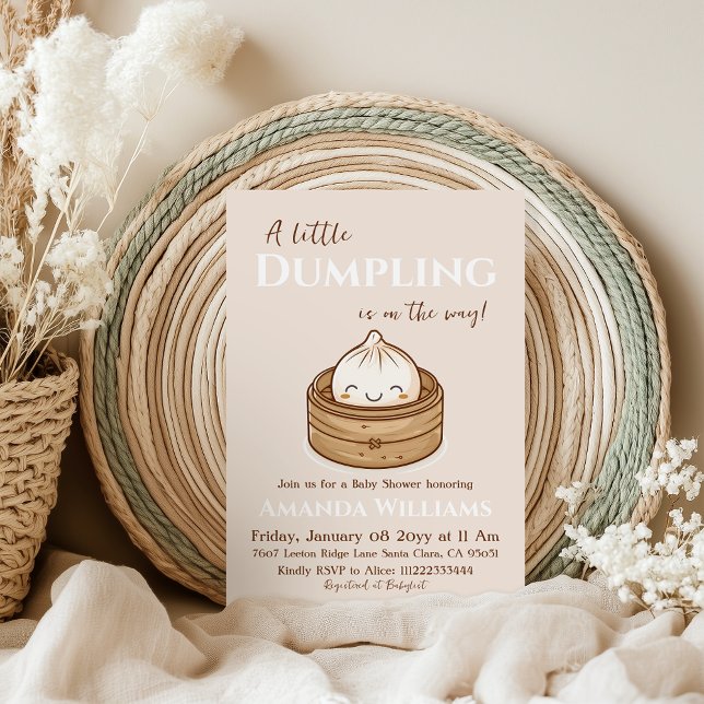 Convite Little Dumpling Asian Gender Neutral Baby Shower (Criador carregado)