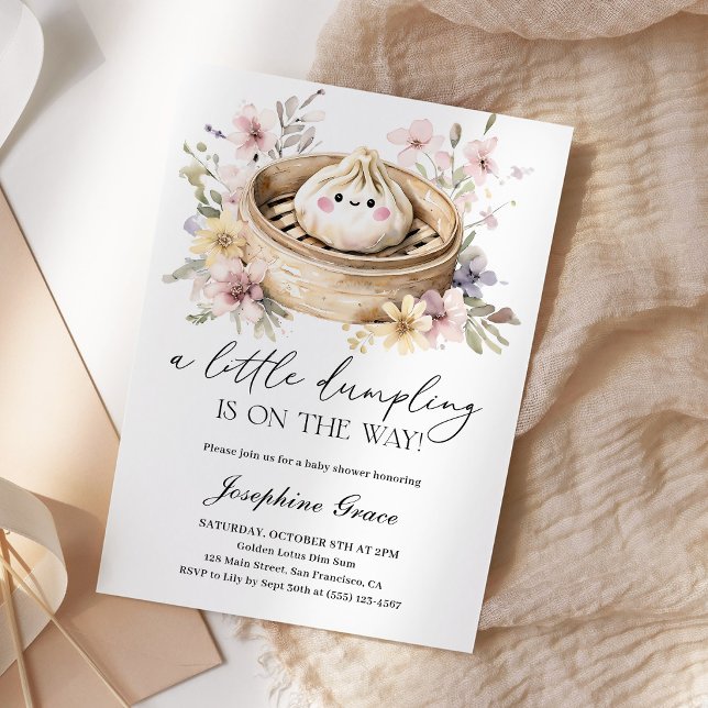 Convite Little Dumpling Dim Sum Baby Shower (Criador carregado)