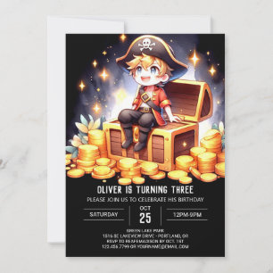 Convite Little Fantasy Pirate Birthday