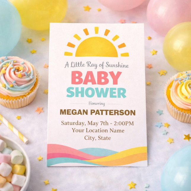 Convite Little Golden Ray Celebration (Criador carregado)