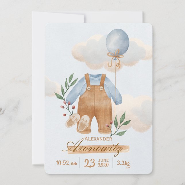 Convite Little hands, little feet, and a big place in our  (Frente)