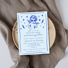 Convite Little Heartbreaker Valentines Boy 1st Birthday