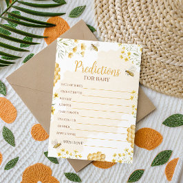 Convite Little Honey Baby Predictions Game Card